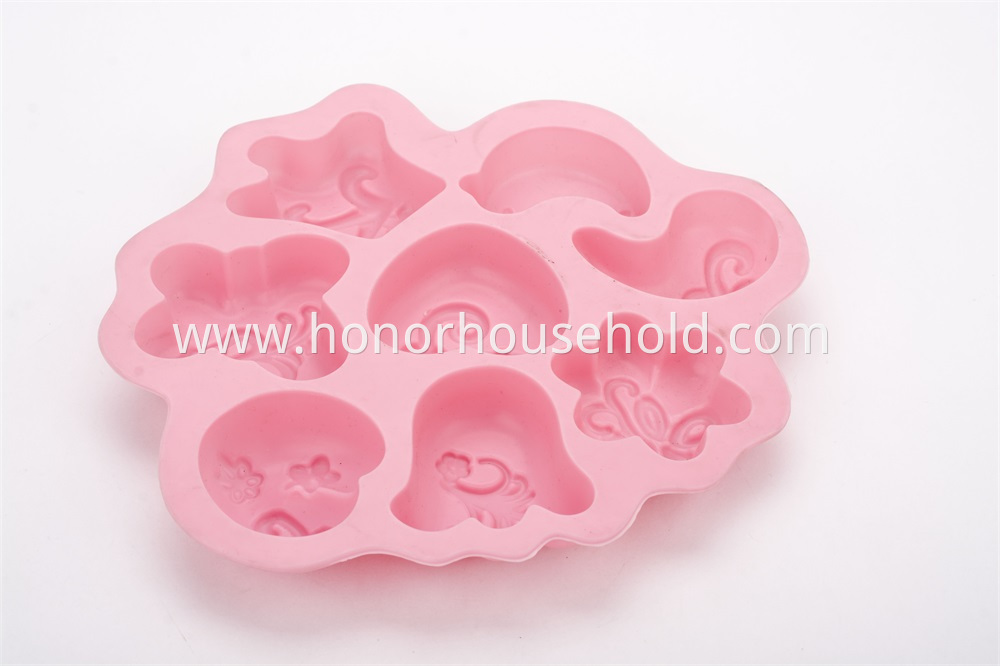 LD-B0003 Food grade cartoon animal shapes silicone mold for baking decorating tools set